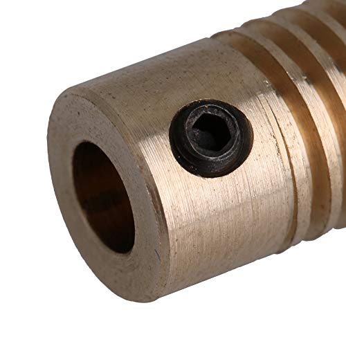 Image of 0.5 Modulus Brass Metal Speed Reducer with 60 T Wheel 5mm Bore Gear Shaft (Pack of 2)