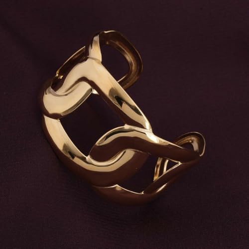 Image of PALMONAS Link Hoops Cuff Bracelet for Women - Gift for Girls & Women | Waterproof & Anti-Tarnish Bracelet
