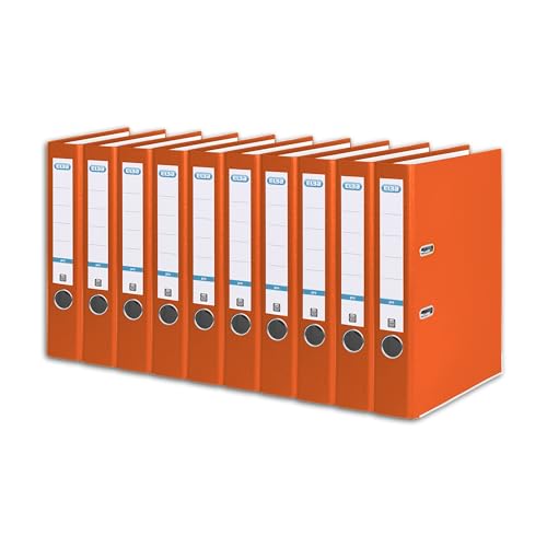 Elba Ordner A4, Smart Pro, 5 cm schmal, Kunststoff außen, orange, 10 Stück