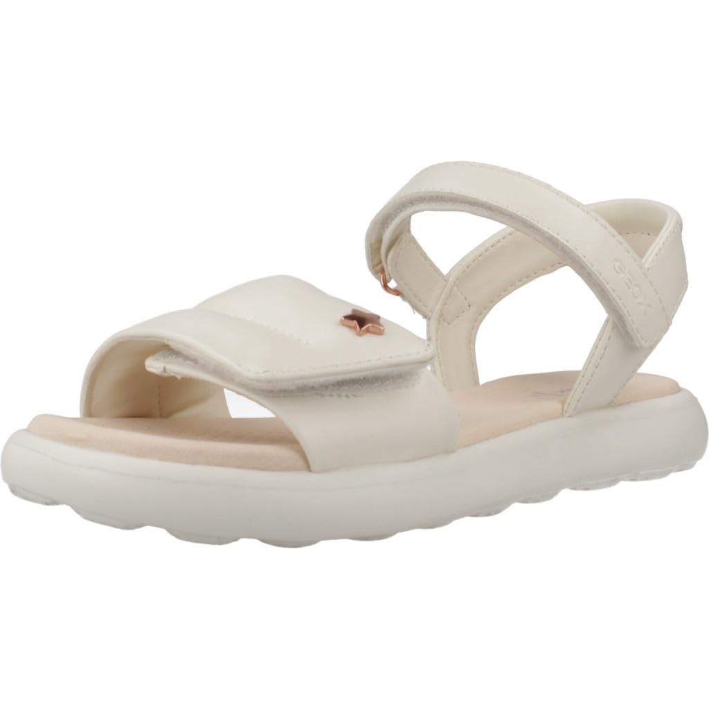 Geox J SANDAL PUFFYPOP GI, Girls’ Sandal, Lt Ivory,