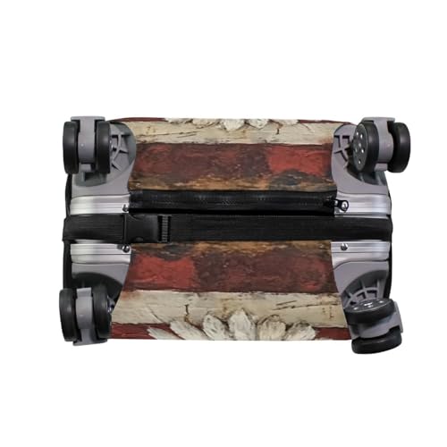 senya Travel Luggage Cover Suitcase Protector Noble Bald Eagle Flag Washable Baggage Covers Fits 22-24 Inch Luggage4
