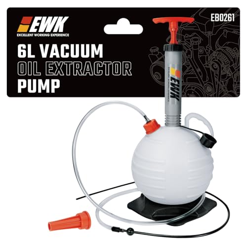 EWK 6L Vacuum Oil Extractor Pump, Portable Fluid Extractor Oil Change Pump for Automotive, Marine...