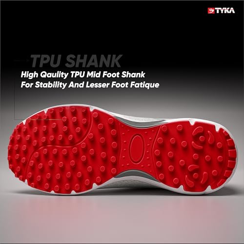 Image of TYKA Velocity Plus Cricket Shoes | Professional Rubber Stud Cricket Footwear for Men