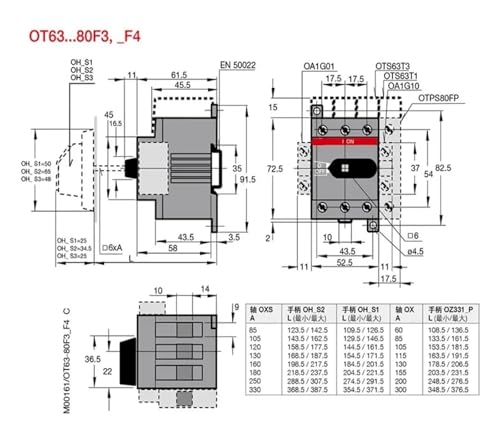 Interrupteur de déconnexion OT100F3 isoler un circuit triphasé 100A dans une armoire - 6