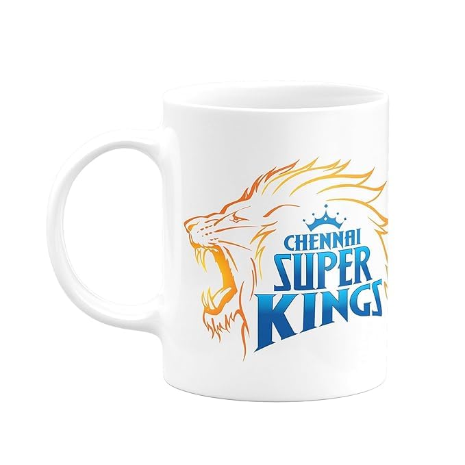 Image of Cricket Theme Ceramic Coffee Mug, MS Dhoni and Virat Kohli Fan Art Print (Sports Lover) (4-Dhoni, Large)