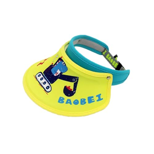 SIQITECHNO Kid Dinosaur Sun Visor Hat UV Protection Empty Top Sun Hat Lightweight & Cool Dinosaur Hats for Unisex 3-10 Years