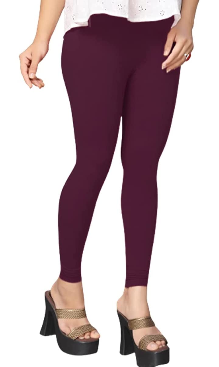 Women Ankle-Length Legging (Avaliable Color- 8 Difference Colors)-Pack of 1-Wine-L-picture-48