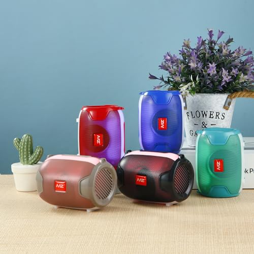 Image of MZ M15VP (Portable Bluetooth Speaker) Dynamic Thunder Sound, in Built RGB Light 5 W Bluetooth Speaker (Red, Stereo Channel)