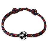 Pulsera Paracord Ernestine – Pulsera de fútbol con perlas de acero inoxidable y paracord – CLUB – BARCELONA