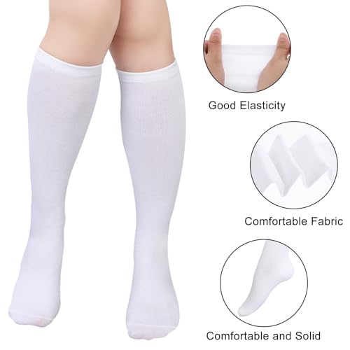 2 Pairs Womens Knee High Socks Athletic Casual Long Socks Cotton Tube for Women Sport Daily Wear Holiday Cosplay3