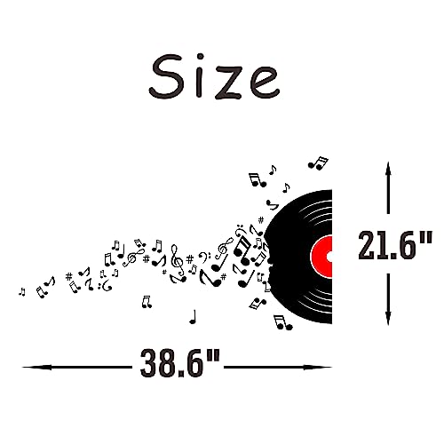 Zzmy 71 Musical Notation With Disc Wall Decals Musical Mark Vinyl Wall Sticker Dj Wall Art Music Wall Art Enjoy Music Wall Decor thumb #4