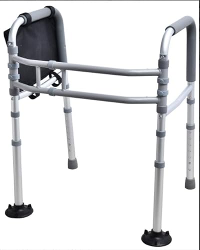 GIBLEA トイレ手すり 介護用 立ち上がり補助 手すり 介護 高さ7段階調整 幅6段階調整 滑り止め 転倒防止 工事不要 組立簡単 高齢者 妊娠 身体障害者 英語と日本語説明書付き