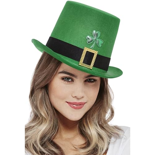Smiffys St. Patrick’s Day Mini-Melone – Velours Mit Kleeblatt, Auf Haarreif