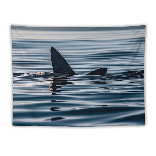 Tapisserie requin pour decoration esthetique de chambre et grand salon moderne