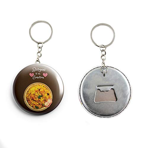 AVI Biriyani is an emotion Food Quote Brown Regular Size Metal Keychain Regular Size Metal 58mm R7002117 AVI Biriyani is an emotion Food Quote Brown Regular Size Metal Keychain Regular Size Metal 58mm R7002117