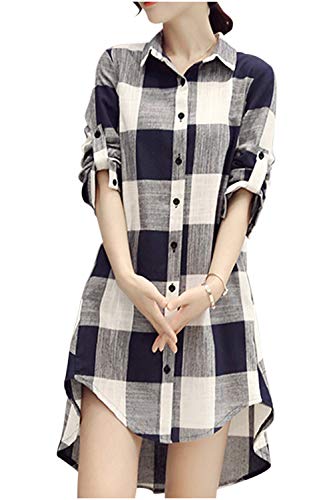 [ネコート] NC197NVXL シャツワンピース ロングシャツ