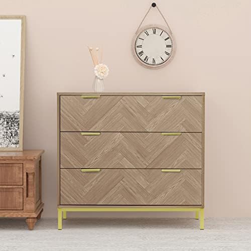 Anmytek Modern 3 Drawer Chest Dresser, M…