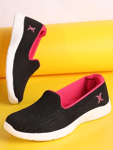 Image of Carlton London Breathable Knit Slip-On Sneakers - Lightweight Comfort for Everyday Wear