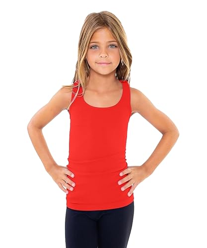 Image of Malibu Sugar Girls Tank Tops Size 7-10 - Racerback Tank Top Dance Cheer Gymnastics Shirts for Sports Undershirts Layering