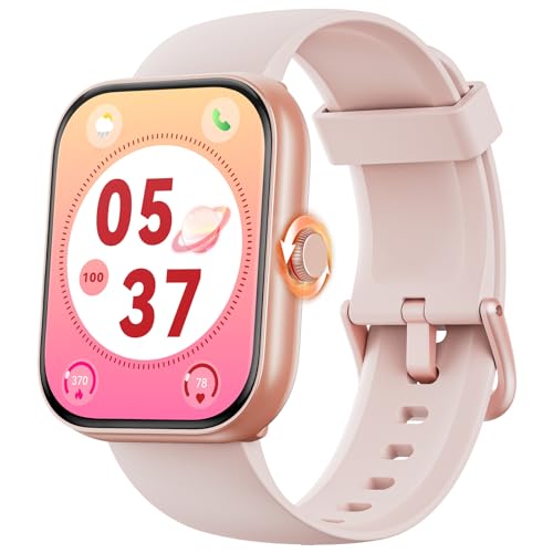 ENOMIR Smart Watch for Women Men (Answer/Make Calls) Compatible with iPhone/Android/Samsung, Alexa Built-in, [1.91" HD Screen] Waterproof Fitness Watch with Heart Rate/Sleep/SpO2 Monitor（Pink