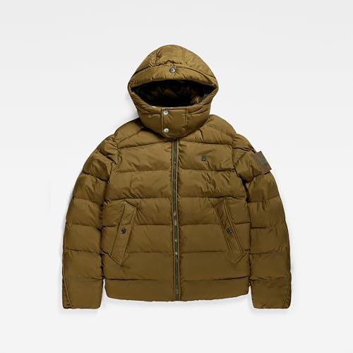 G-Star RAW Herren G-Whistler Padded Hooded Jacke, Grün (dark olive D20100-D199-C744), L – Ansicht 4