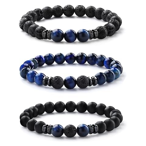 MILACOLATO Men's Beaded Bracelets Set Cover