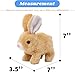 Feknnedm Hopping Bunny Toy, Easter Rabbit Interactive Electronic Pet Plush Bunny Toys with Sounds, Jumping, Twitching Ears - Easter Gifts for Kids (Brown+White)