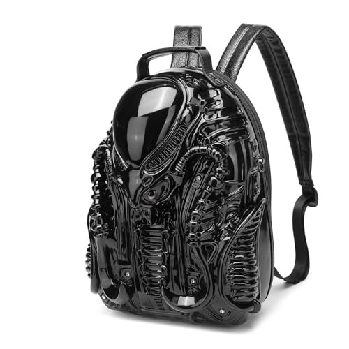 SHU GE Backpack,Halloween Backpack Unisex Creative Travel Backpack 3D Shaped Backpack Cool Predalien Handbag Novelty Backpack3