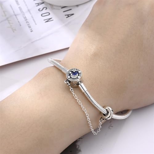 S925 Sterling Silver Snake Chain Charm Bracelet Butterfly Sunflower with 5A Cubic Zirconia Gifts for Women3