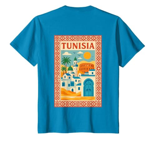 Tunisie Mon Pays Amour Tunisie Monuments Tunisiens T-Shirt