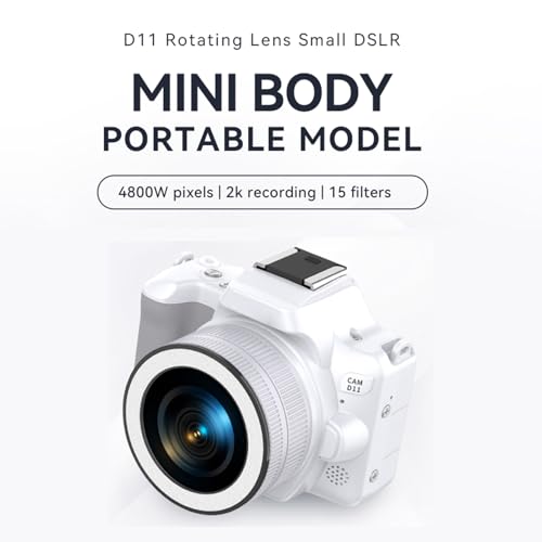 EBTOOLS 48MP 2Kデジタルカメラ16Xズームポータブルニューロギングカメラ D11ホワイト の商品画像 7