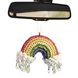 Generico Llavero de punto - Colgante cartera en forma de - para mochila de punto | Para niños artesanos, profesores, llaves, mochilas, carteras, regalos festivos, San, Rainbow Rain Groundrops