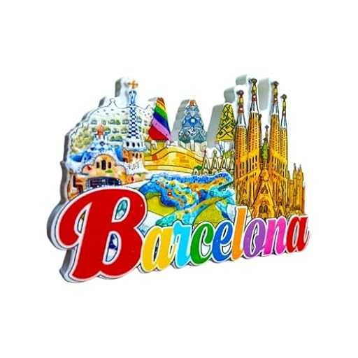 BDM - Imán de Barcelona, Sagrada Familia, Parque Güell, Recuerdos de Viaje, Mosaico Gaudí, Museo Dalí, Souvenir Barcelona - Modelo 16 | Ya disponible en tu tienda friki favorita! En mundofriki.es!