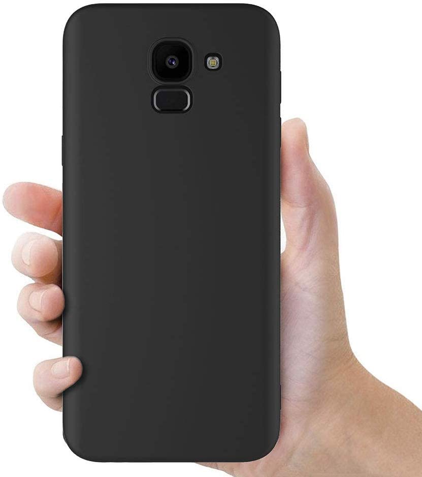 Image of FitSmart Shockproof Flexible Back Cover for Samsung Galaxy J6 / J600F /DS / J600G /DS - Black