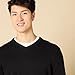 Amazon Essentials Men's V-Neck Pullover Sweater (Available in Big & Tall), Black, Large