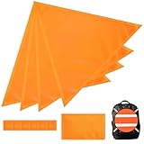 Soulchen 19 Pcs Blaze Orange Safety Panels Set 4 Triangle Magnetic Panel 2 Mesh Safety Board with Reflective Strips 12 Magnet Buttons 1 Storage Bag Hunting Blind Accessories for Outdoor Blinds Tents