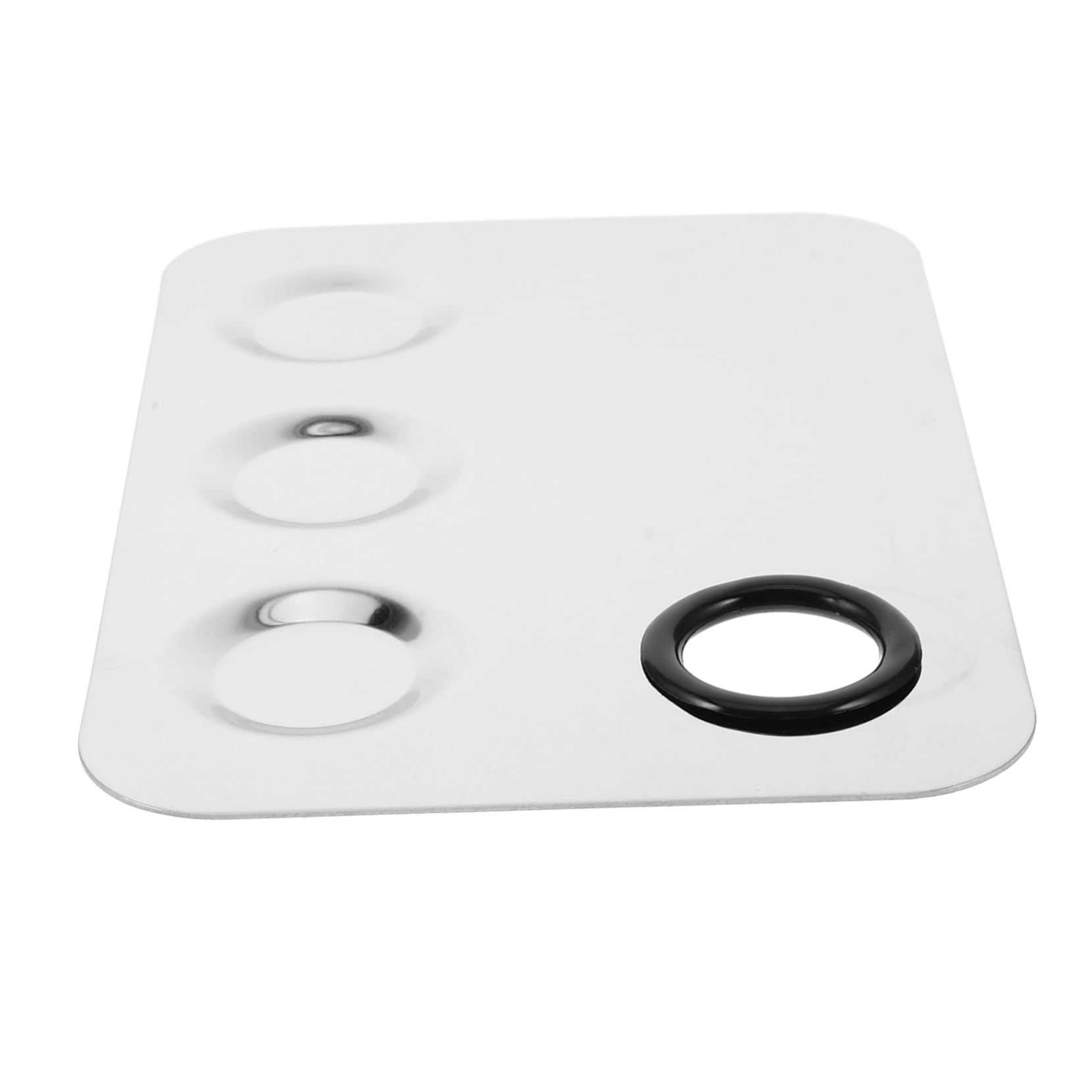 Ipetboom Cosmetic Mixing Plate 3 Section Stainless Steel Palette Ideal for Foundation Concealer More