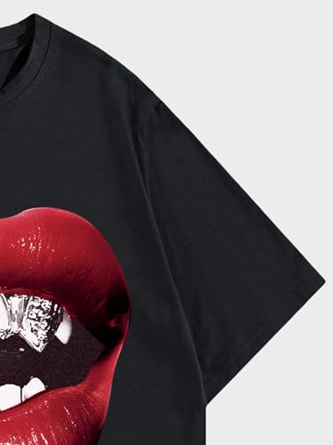 Verdusa Men's Summer Graphic Tees Streetwear Drop Shoulder Short Sleeve T Shirt3