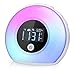 Produktbild Wake Up Licht Lichtwecker, Macrimo Dimmbar Stimmungslicht mit LCD Display/Smart Wecker, 4 Helligkeit, 5 Farbwechsel, Vibration sensor drahtlos Bettlampe für Schlaf Kinder Geschenk