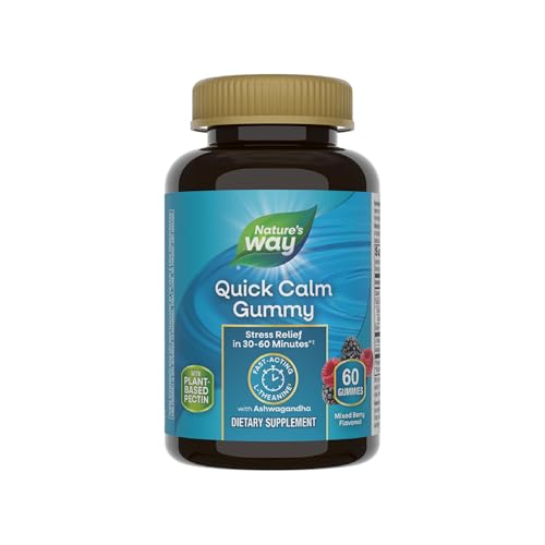 Nature's Way Quick Calm Gummies, L-Theanine for Relaxation*,...