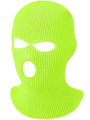 Image of SATINIOR 3 Holes Ski Mask Full Face Cover Outdoor Balaclava Winter Knitted Neck Gaiter for Halloween Sports Cycling