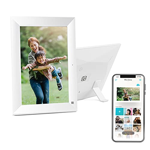 Lifeprint 10" Inch Smart Wi-Fi Digital Picture Frame | Brilliant HD Photo Display with Free Cloud Storage | Share Pictures from Smartphone & Invite Friends Via App - White