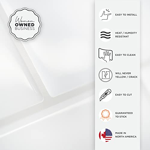 Smart Tiles Peel And Stick Backsplash - 1 Sheet Of 10.95" X 9.70" - 3D Adhesive Peel And Stick Tile Backsplash For Kitchen, Bathroom, Wall Tile #TOP3