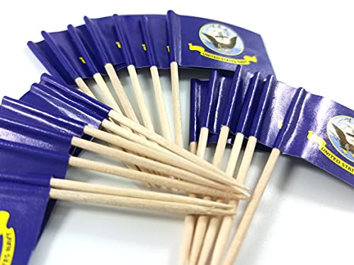 Jbcd Us Navy Toothpick Flag Mini Small Military Cupcake Topper Flags (200 Pcs) #TOP4