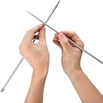22 PCS Ensemble d'aiguilles de tricot 2mm-8mm Kit d'aiguille droite en acier inoxydable à pointe unique 11 Différentes tailles Pulls aiguilles avec verrouillage des fabricants de mailles grand pour le tissage