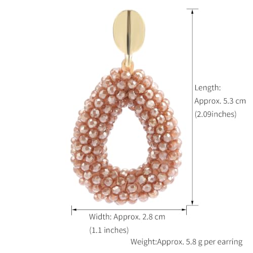 BaubleStar Handmade Bohemia Beaded Teardrop Dangle Earrings for Women - image 4