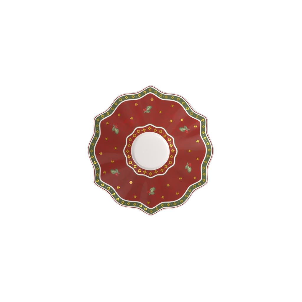 Villeroy & Boch Toy's Delight Piattino per Caffè con Latte, Porcellana, Bianco/Multicolore, 19x19x0.1 cm