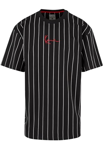 Karl Kani Herren KKMQ32063BLK Small Signature Pinstripe Tee Black...