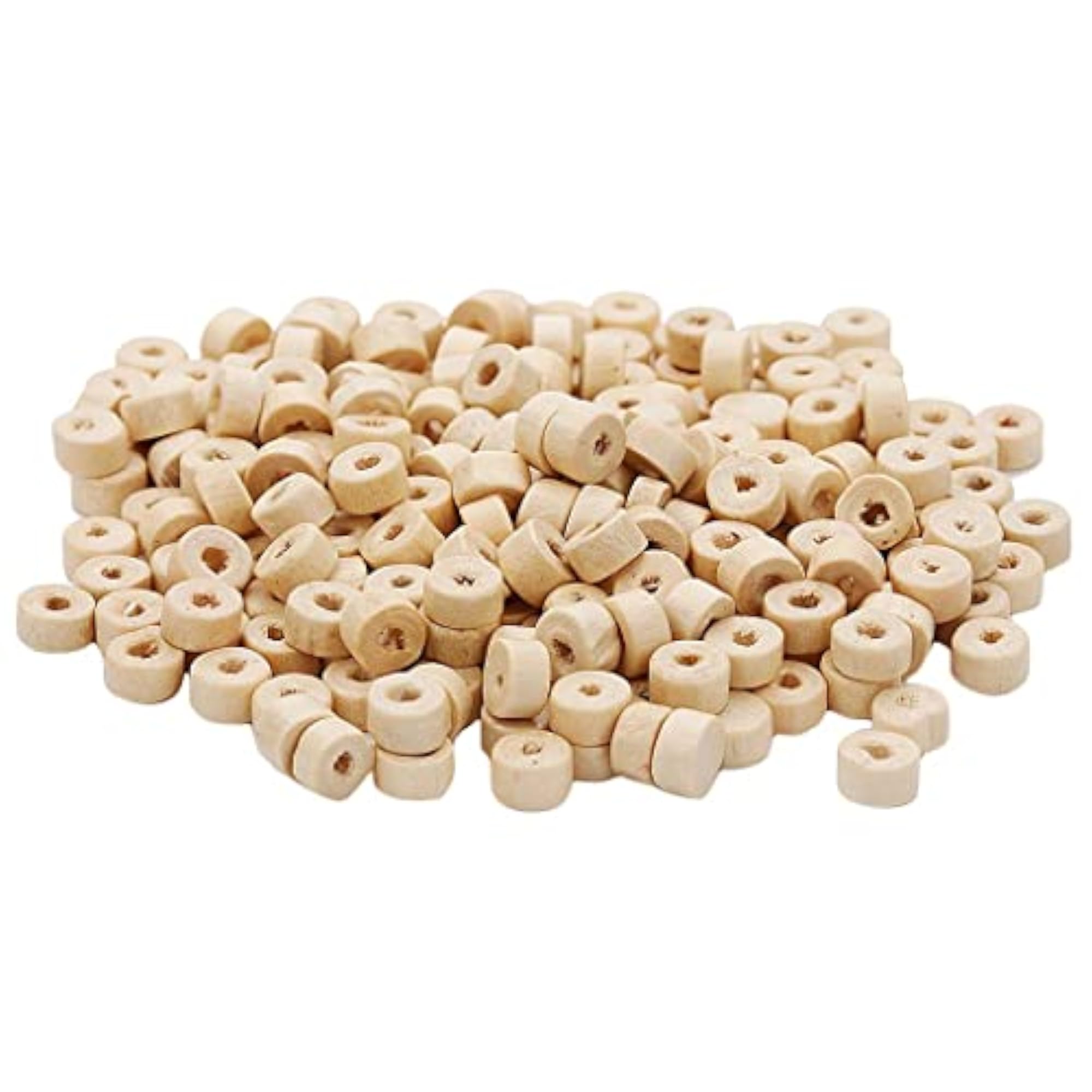 Unfinished Wooden Rondelle Spacer Beads for Jewellery
