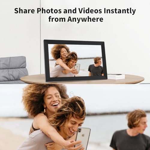Digital Picture Frame 15.6 Inch 32GB Storage, Large WiFi Digital Photo Frame, 1920 * 1080 IPS FHD Touch Screen, Auto-Rotate, Wall-Mounted, Easy to Share Photos via APP or Email, Gift for Family - Image 3